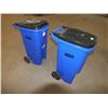 Image 1 : Two 35 gal Garbage Cans On wheels