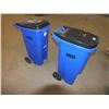 Image 1 : Two 35 gal Garbage Cans On wheels