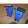 Image 1 : Two 35 gal Garbage Cans On wheels