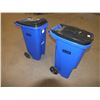 Image 1 : Two 35 gal Garbage Cans On wheels