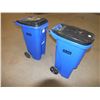 Image 1 : Two 35 gal Garbage Cans On wheels