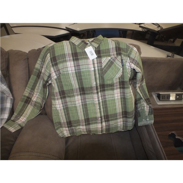 Two Med Women's Plaid Style Flannel Long Sleaved Shirts