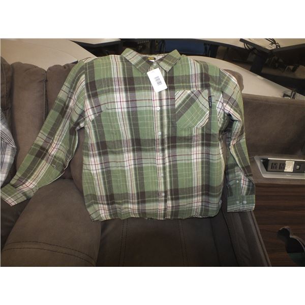 Two Med Women's Plaid Style Flannel Long Sleaved Shirts