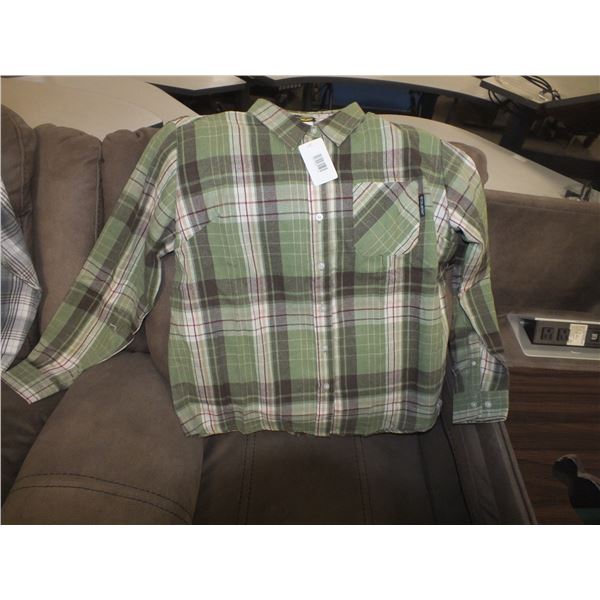 Two Med Women's Plaid Style Flannel Long Sleaved Shirts
