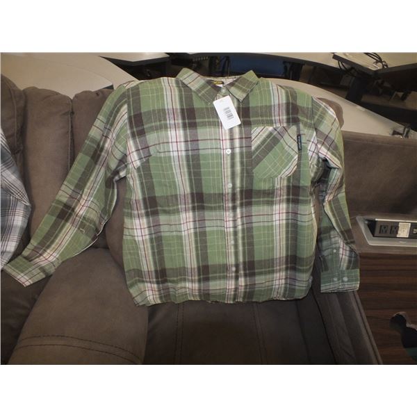 Two Med Women's Plaid Style Flannel Long Sleaved Shirts