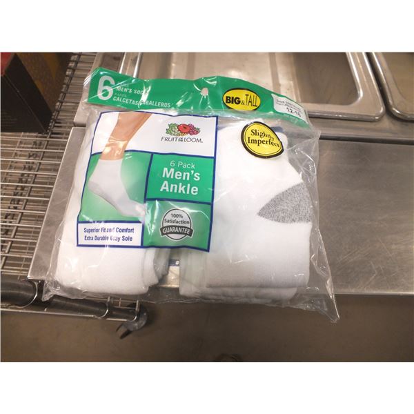 Two Packs Of Men's Ankle Socks