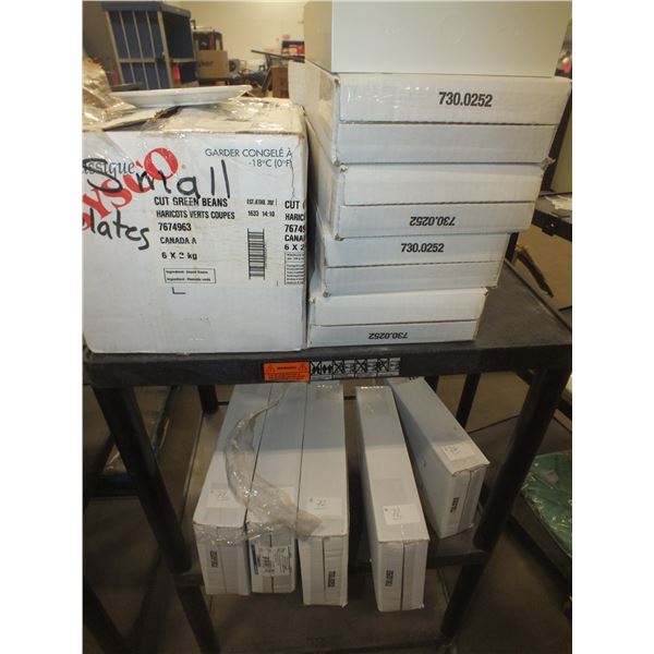 9 Exit Signs & 1 Box Of Side Plates