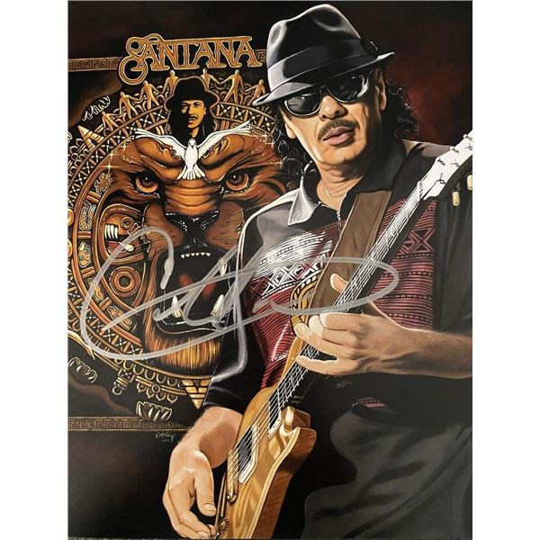 Carlos Santana signed photo