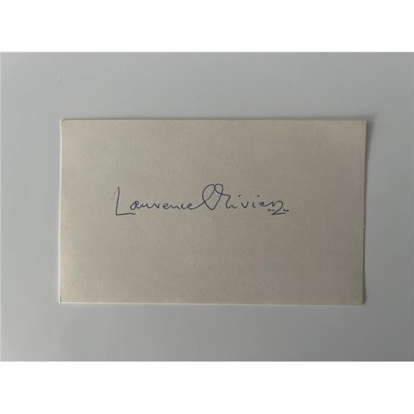 Sir Lawrence Olivier original signature