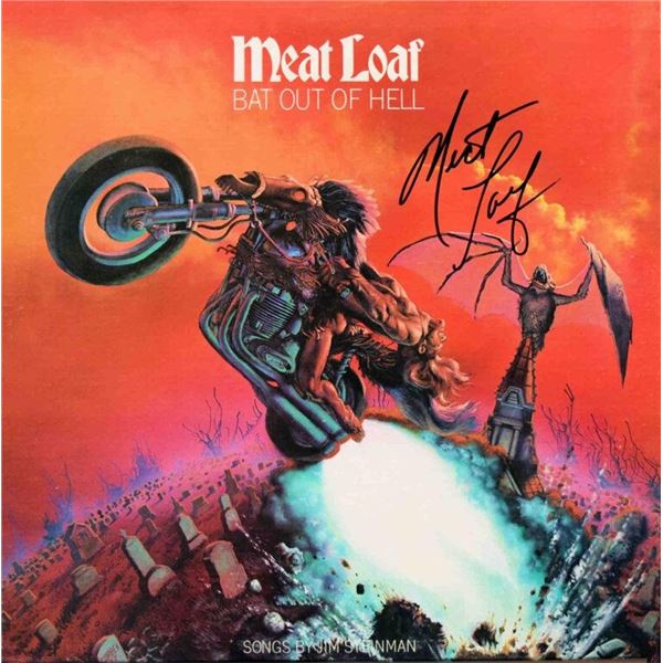 Meat Loaf signed Bat Out Of Hell album