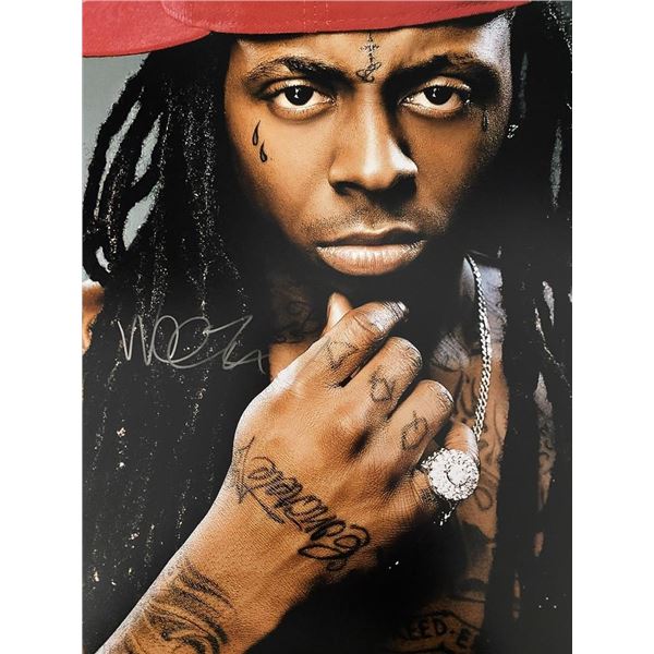 Rapper Lil Wayne signed photo