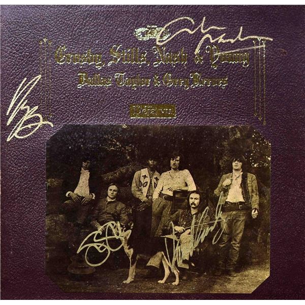 Crosby, Stills, Nash & Young Deja Vu signed album