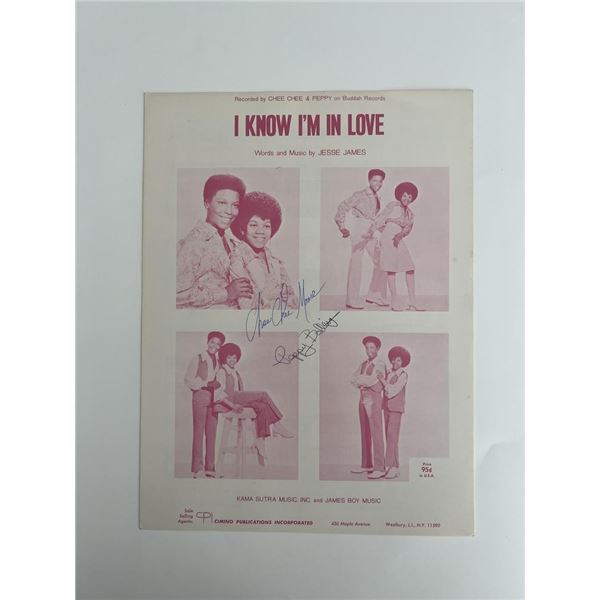 Chee-Chee and Peppy I Know I'm in Love signed sheet music