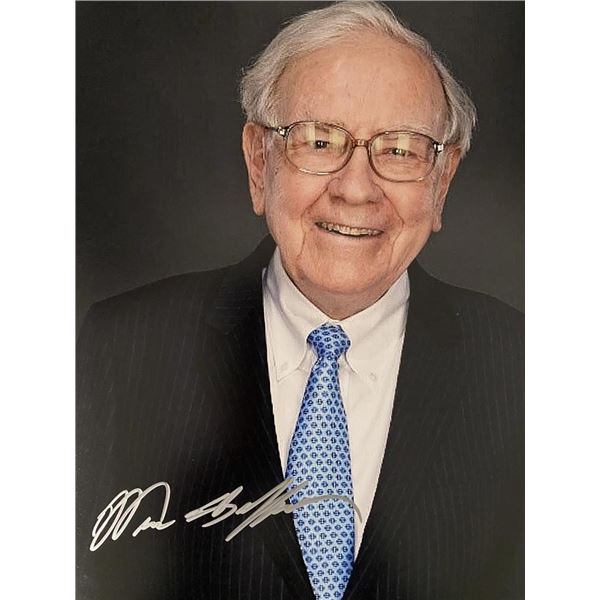Warren Buffett signed photo
