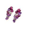 Image 6 : Rhodolite, Amethyst, and Zircon Cluster Earrings