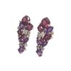 Image 7 : Rhodolite, Amethyst, and Zircon Cluster Earrings