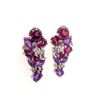 Image 8 : Rhodolite, Amethyst, and Zircon Cluster Earrings