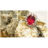 Image 1 : Petite and Minimalist Pink Tourmaline and Diamond Halo Ring