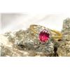 Image 2 : Petite and Minimalist Pink Tourmaline and Diamond Halo Ring