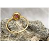 Image 5 : Petite and Minimalist Pink Tourmaline and Diamond Halo Ring
