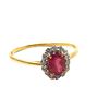 Image 6 : Petite and Minimalist Pink Tourmaline and Diamond Halo Ring