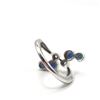 Image 5 : Staggered Row Blue Sapphire and Diamond Ring