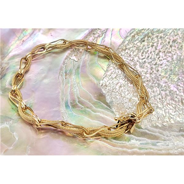 Amazing Vintage Braided Mesh and Figure 8 Bracelet