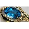 Image 7 : Large Swiss Blue Topaz Pendant/Enhancer Signed JH
