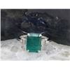 Image 1 : Claw-Set Emerald and Diamond "Bridle" Ring