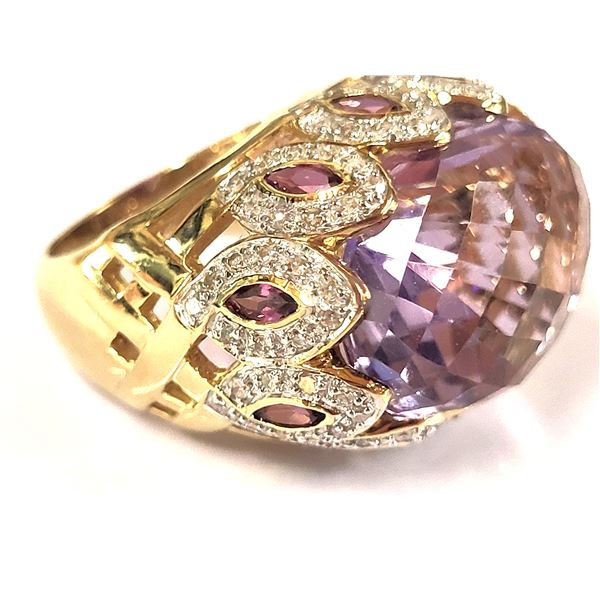 Rose de France Amethyst & Diamond Ring – Smart & Chic