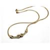 Image 5 : "Kiss" X Diamond Chevron Contour Necklace 14K
