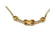 Image 7 : "Kiss" X Diamond Chevron Contour Necklace 14K