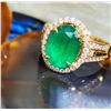 Image 1 : Emerald and Diamond Ring 18K