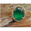 Image 3 : Emerald and Diamond Ring 18K