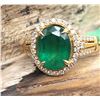 Image 5 : Emerald and Diamond Ring 18K