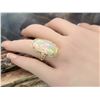 Image 11 : Ethiopian Opal and Stunning Diamond Frame Ring