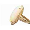 Image 1 : Ethiopian Opal and Stunning Diamond Frame Ring