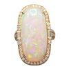 Image 2 : Ethiopian Opal and Stunning Diamond Frame Ring