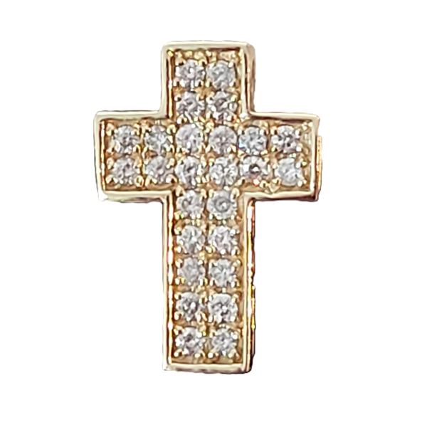 14K Gold Cross Pendant – .99 CTW Natural Diamonds