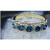 Image 7 : Enchanting Genuine Blue Diamond Band, Ring 1.83CTW