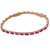 Image 6 : Oval-Cut Ruby Bracelet with Bow-Tie Diamond Accent