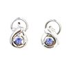 Image 2 : 14K Awareness Ribbon-Wrapped Tanzanite Earrings
