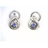 Image 3 : 14K Awareness Ribbon-Wrapped Tanzanite Earrings
