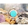 Image 8 : Sterling Silver Hinged Bracelet with Turquoise