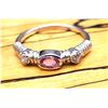 Image 6 : White Gold Pink Sapphire and Diamond Stacker Ring