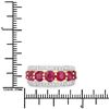 Image 7 : Genuine Ruby & Natural Diamond Tapered Band, Ring