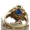 Image 8 : Contemporary Blue Sapphire and Diamond 2-Tone Ring