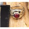 Image 11 : Celtic-Style Ruby Cabochon Sterling Silver Ring