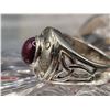 Image 5 : Celtic-Style Ruby Cabochon Sterling Silver Ring