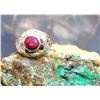 Image 7 : Celtic-Style Ruby Cabochon Sterling Silver Ring